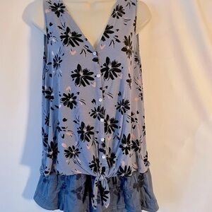 PURPLE floral top for the summer.